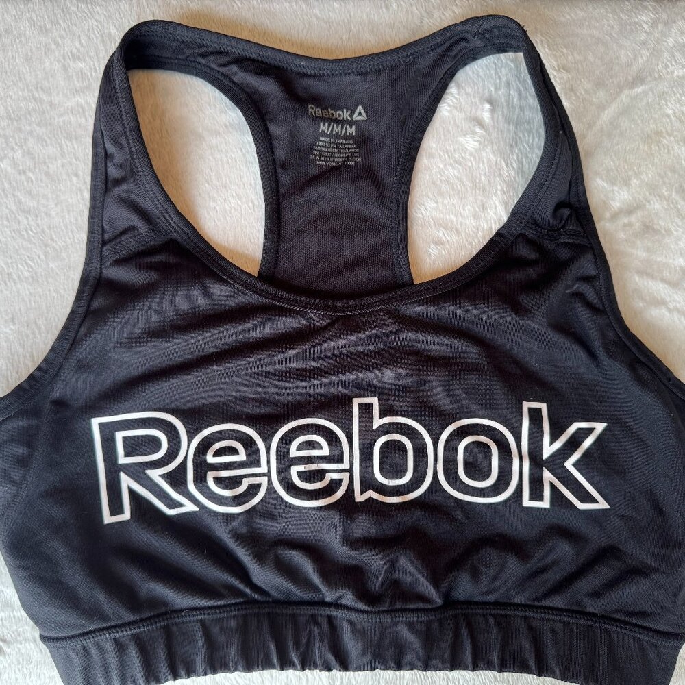 Reebok Sports Bra, Size M, Black